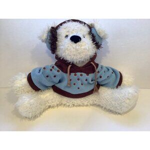 Hug Fun International Puppy Dog WINTER BLUE HOODIE SWEATER Stuffed Animal Toy